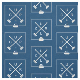 GeCrosssed-Brooms-krulverbinding - Blauw en wit Stof