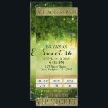 Gecumuleerd groen VIP Sweet 16 Party Ticket Kaart<br><div class="desc">Aanpassen voor elke gebeurtenis</div>
