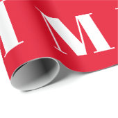 Gecumuleerde cadeau voor aangepast wit monogram in cadeaupapier (Rol Hoek)