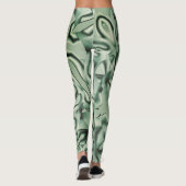 Gecurreerde groene vormen van acryl, sommige mints leggings (Achterkant)
