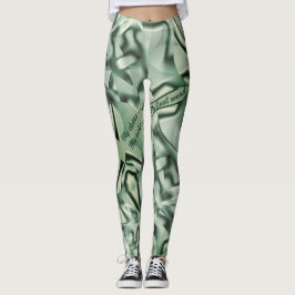 Gecurreerde groene vormen van acryl, sommige mints leggings