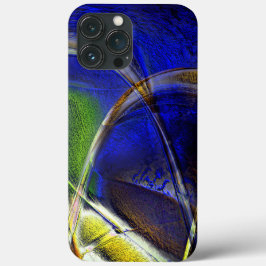 Gecurreerde lijnen over sepia naar groene en blauw Case-Mate iPhone case