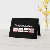 GED - AANGEPASTE NAAM - Gefeliciteerd Kaart (Gele Bloem)