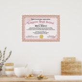 GED Algemeen Hoog-Diploma Equivalentie Kopie Poster (Keuken)