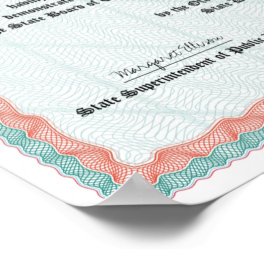 GED Algemene middelbare school gelijkwaardigheid d Poster (Hoek)