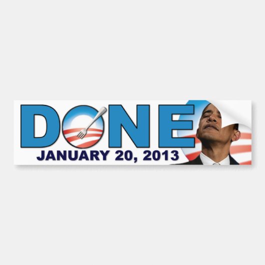 GEDAAN - 20 januari 2013 - Anti-Obama Bumpersticker (Voorkant)