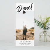 Gedaan Casual vet handschrift Afstuderen Kaart (Staand voorkant)