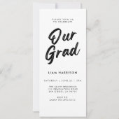 Gedaan Casual vet handschrift Afstuderen Kaart (Achterkant)