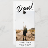 Gedaan Casual vet handschrift Afstuderen Kaart (Voorkant / Achterkant)