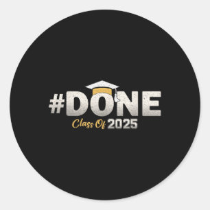 Gedaan CL van 2025 Afstuderen Afstuderen Senior 20 Ronde Sticker