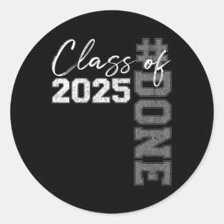 Gedaan CL van 2025 Afstuderen Grappig 2025 Afstude Ronde Sticker