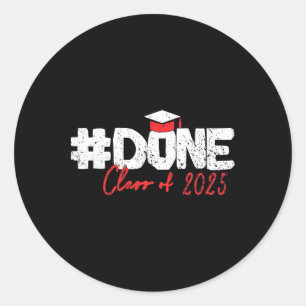 Gedaan CL van 2025 senior 2025 Afstuderen Ronde Sticker