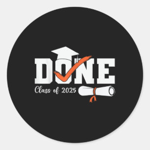 Gedaan CL van 2025 Senior High School College Afge Ronde Sticker