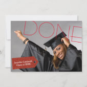 Gedaan Foto - GraduPartij Uitnodiging (Voorkant)