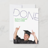 Gedaan Foto verticaal - 3x5 Afstuderen aankondigin Kaart (Voorkant)