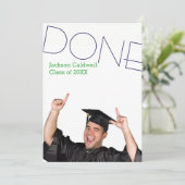 Gedaan Foto verticaal - Aankondiging Afstuderen (Staand voorkant)