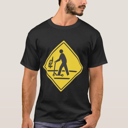 Gedaan in Extreme Scooter Sign T-Shirt (zwart) (Voorkant)