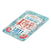 Gedaan in Liefde Quote Boho Bloemmagneet Magneet (Linkerzijde)