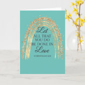 Gedaan in Love Gold Rainbow Kaart (Gele Bloem)