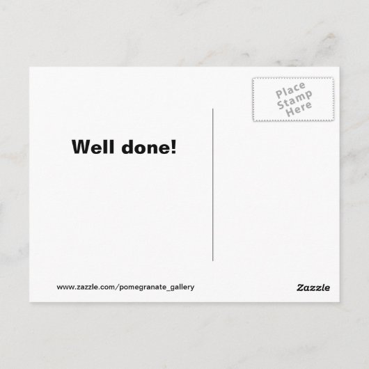 GEDAAN is beter dan Perfect Briefkaart (Achterkant)