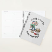 Gedaan is beter dan perfecte grappige Cartoon van Planner (Display)