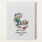 Gedaan is beter dan perfecte grappige Cartoon van Planner (Achterkant)