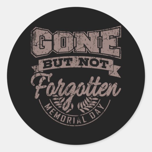 GEDAAN MAAR NIET VERGETEN Veteranendag Ronde Sticker (Voorkant)