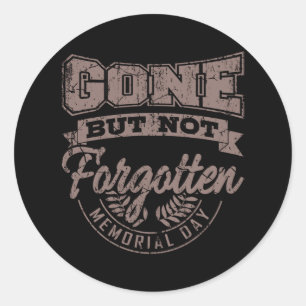 GEDAAN MAAR NIET VERGETEN Veteranendag Ronde Sticker