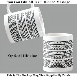 Gedaan met Wiskunde Verborgen Bericht 120b Grappig Koffiemok