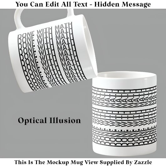 Gedaan met Wiskunde Verborgen Bericht 120b Grappig Koffiemok