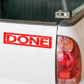 Gedaan stempel bumpersticker (Op Truck)