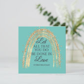 Gedaan te Love Gold Rainbow Magnet (Staand voorkant)