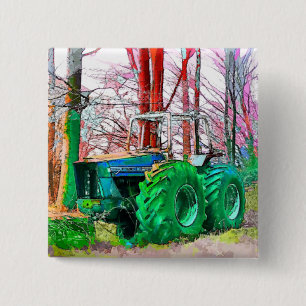 GEDAAN VIERKANTE BUTTON 5,1 CM