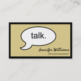 Gedacht Cloud Talk Psychotherapeut Visitekaartje