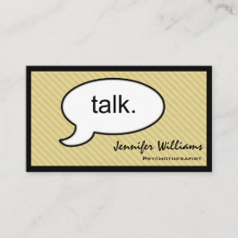 Gedacht Cloud Talk Psychotherapeut Visitekaartje