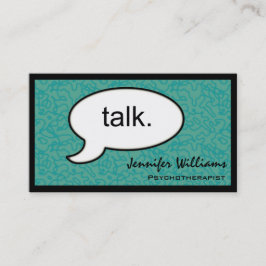 Gedacht Cloud Talk Psychotherapeut Visitekaartje