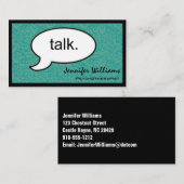 Gedacht Cloud Talk Psychotherapeut Visitekaartje (Voorkant / Achterkant)