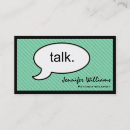 Gedacht Cloud Talk Psychotherapeut Visitekaartje