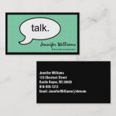 Gedacht Cloud Talk Psychotherapeut Visitekaartje (Voorkant / Achterkant)