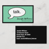 Gedacht Cloud Talk Psychotherapeut Visitekaartje (Voorkant / Achterkant)