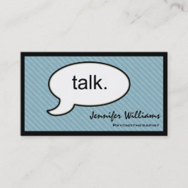 Gedacht Cloud Talk Psychotherapeut Visitekaartje