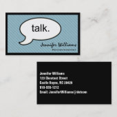 Gedacht Cloud Talk Psychotherapeut Visitekaartje (Voorkant / Achterkant)