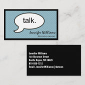 Gedacht Cloud Talk Psychotherapeut Visitekaartje (Voorkant / Achterkant)