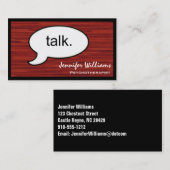 Gedacht Cloud Talk Psychotherapeut Visitekaartje (Voorkant / Achterkant)