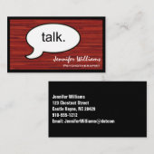 Gedacht Cloud Talk Psychotherapeut Visitekaartje (Voorkant / Achterkant)