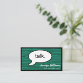 Gedacht Cloud Talk Psychotherapeut Visitekaartje (Staand voorkant)