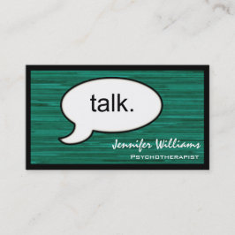 Gedacht Cloud Talk Psychotherapeut Visitekaartje