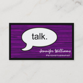 Gedacht Cloud Talk Psychotherapeut Visitekaartje
