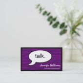 Gedacht Cloud Talk Psychotherapeut Visitekaartje (Staand voorkant)