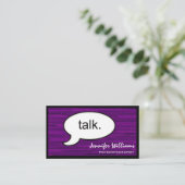 Gedacht Cloud Talk Psychotherapeut Visitekaartje (Staand voorkant)